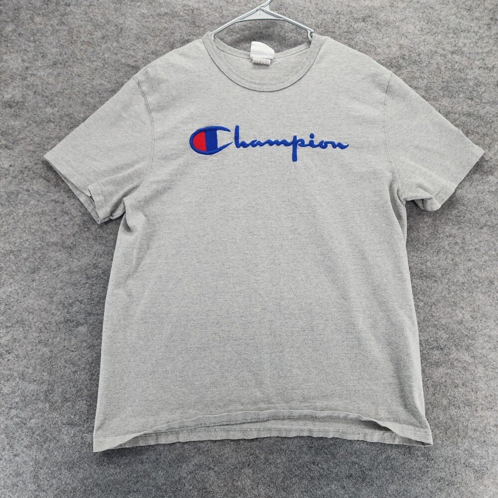 Vintage Champion Shirt Womens Large Short Sleeve Gray